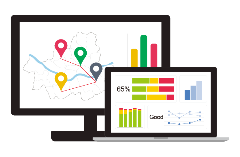 Se comunica de manera inalámbrica con la plataforma de análisis de datos