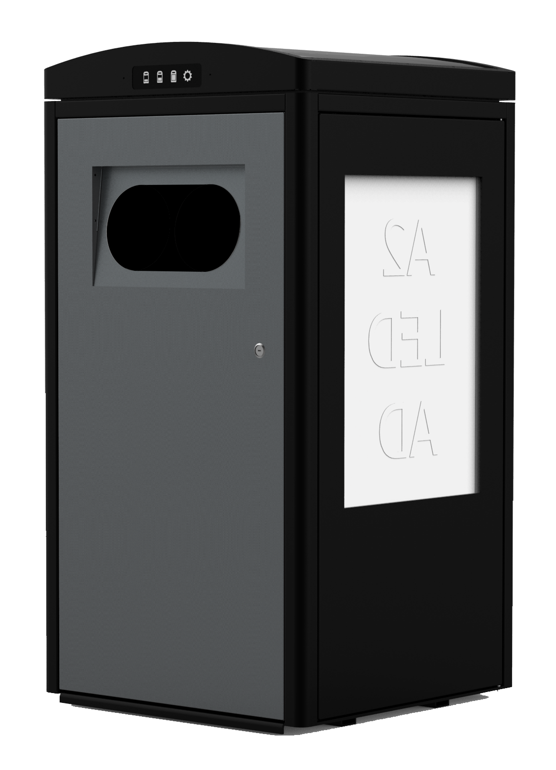 Solarpowered trash compactor CleanCUBE Ecube Labs
