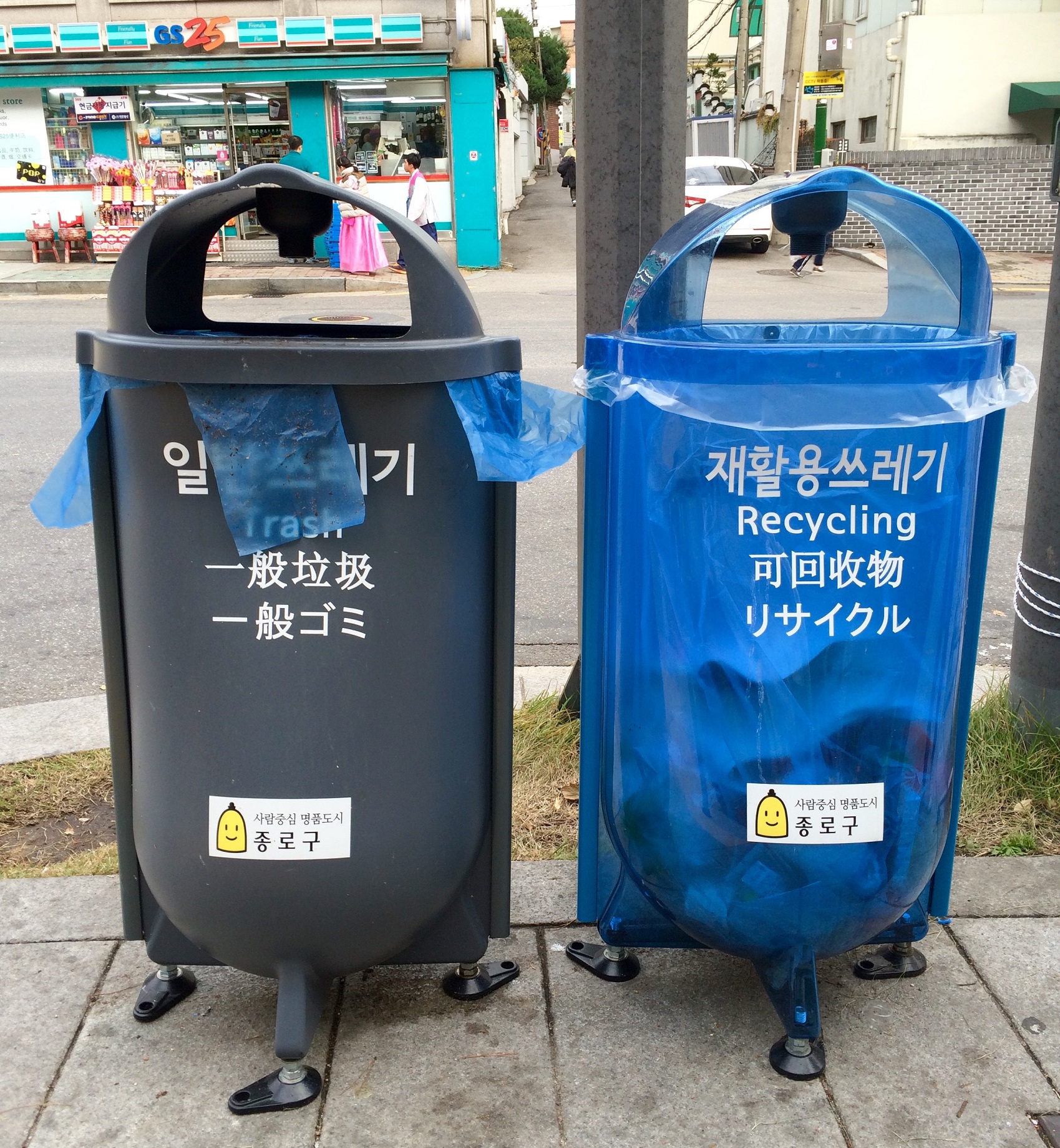 Ultrasonic fill-level sensors in Bukchon traditional village