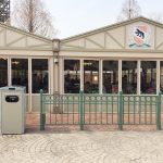 Solar-powered waste compacting bin in Everland amusement park